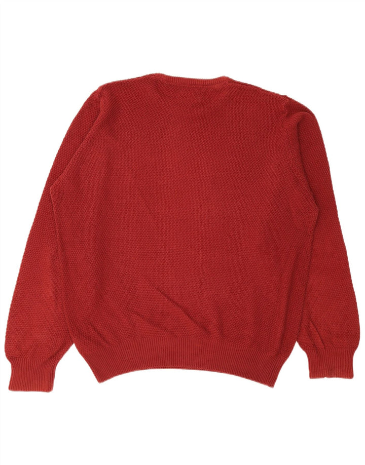 Marks & Spencer Mens Tailored Fit Crew Neck Jumper Sweater Medium Burgundy