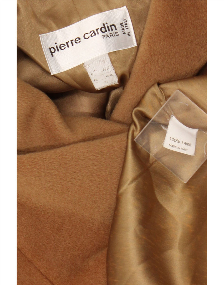 Pierre Cardin Womens Overcoat IT 44 Medium Brown Wool