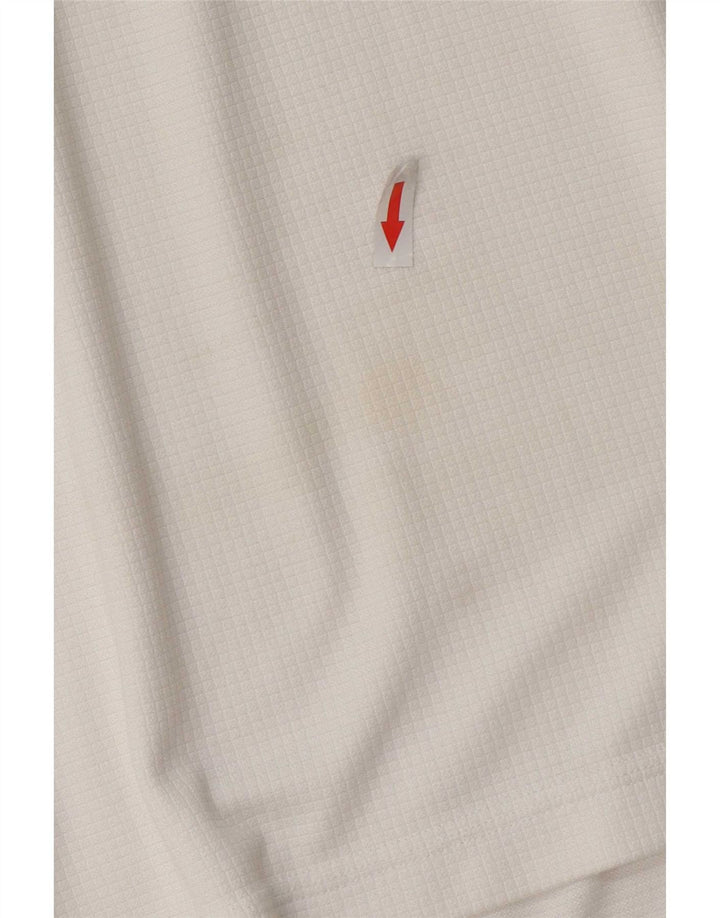 Adidas Mens Climalite Long Sleeve Polo Shirt XL White Polyester