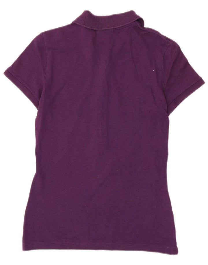 Lacoste Womens Polo Shirt Size 40 Medium Purple Cotton