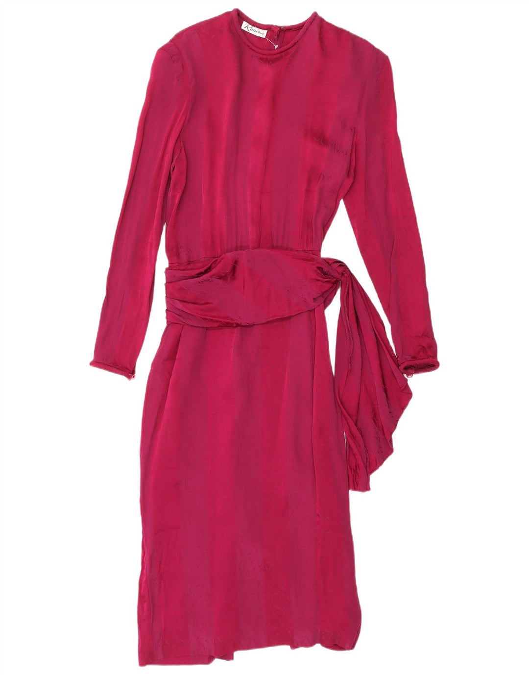 Rouie Womens Long Sleeve Maxi Dress UK 12 Medium Red Acetate