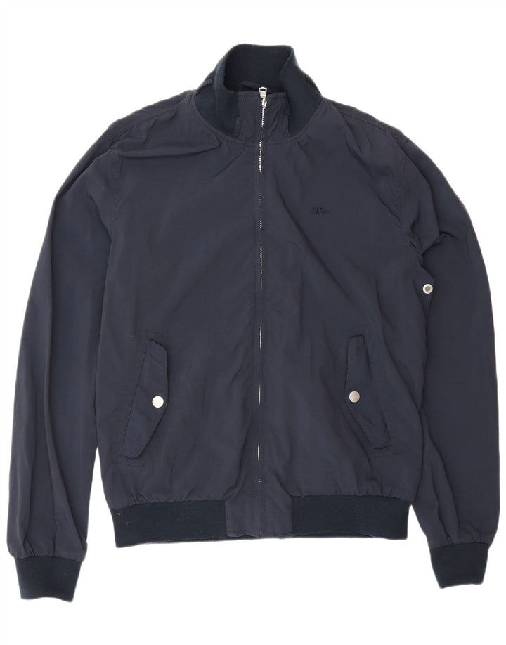 Gas Mens Bomber Jacket UK 40 Large Navy Blue Polyamide