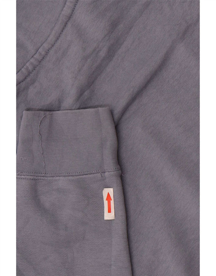 Nike Mens Hoodie Jumper Large Blue Cotton