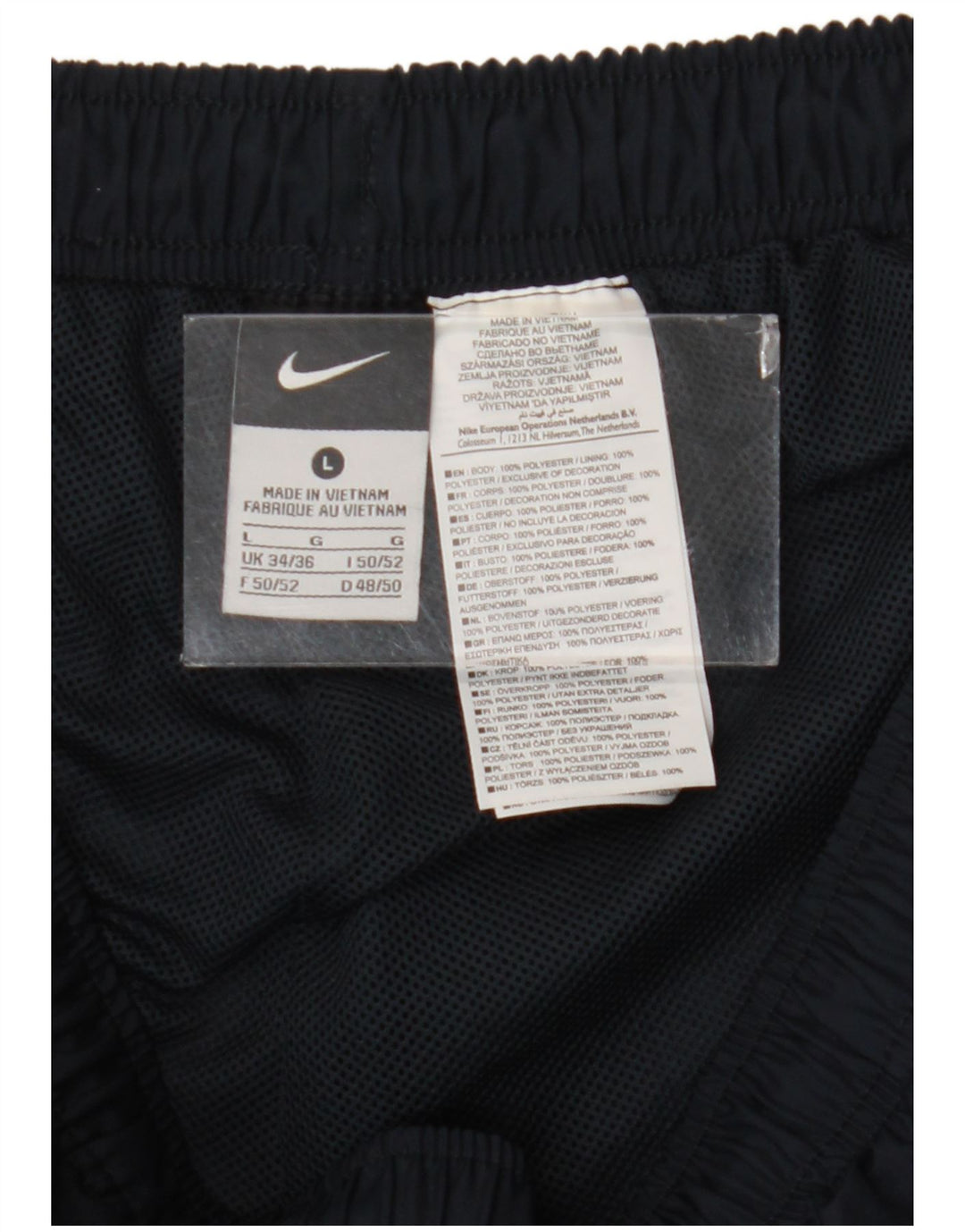 Nike Mens Tracksuit Trousers Large  Navy Blue Colourblock Polyester