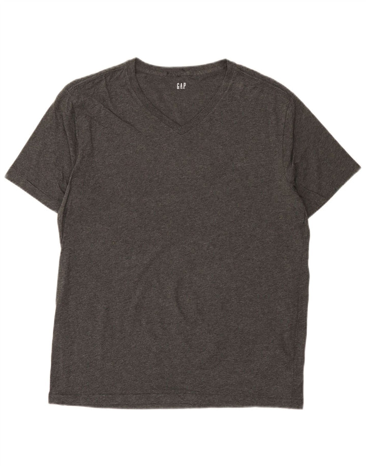 Gap Mens T-Shirt Top Large Grey Flecked Cotton