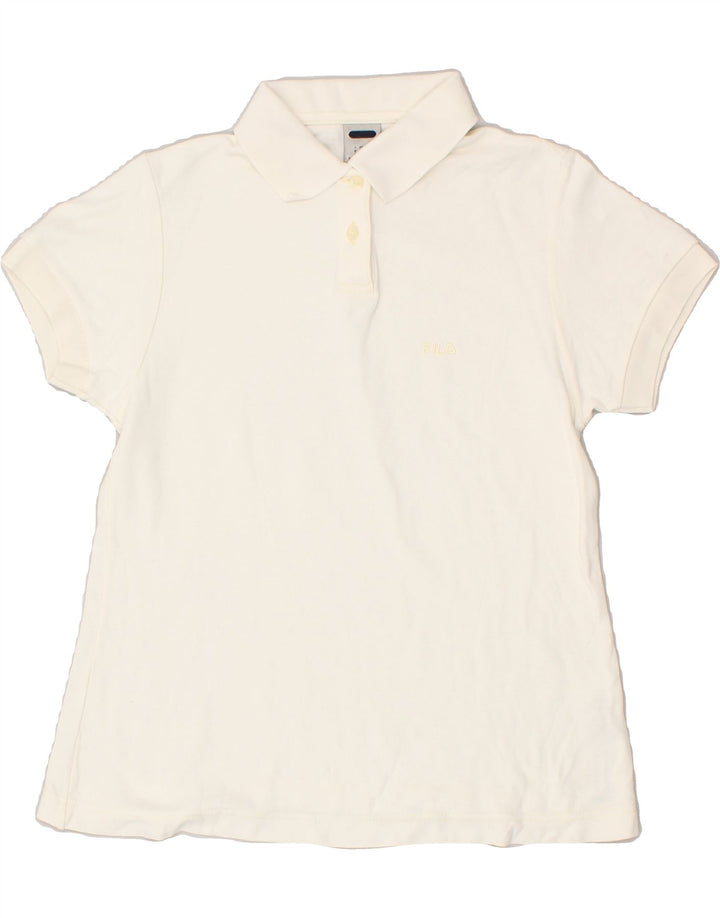 FILA Womens Polo Shirt US 6 Medium White | Vintage Fila | Thrift | Second-Hand Fila | Used Clothing | Messina Hembry 