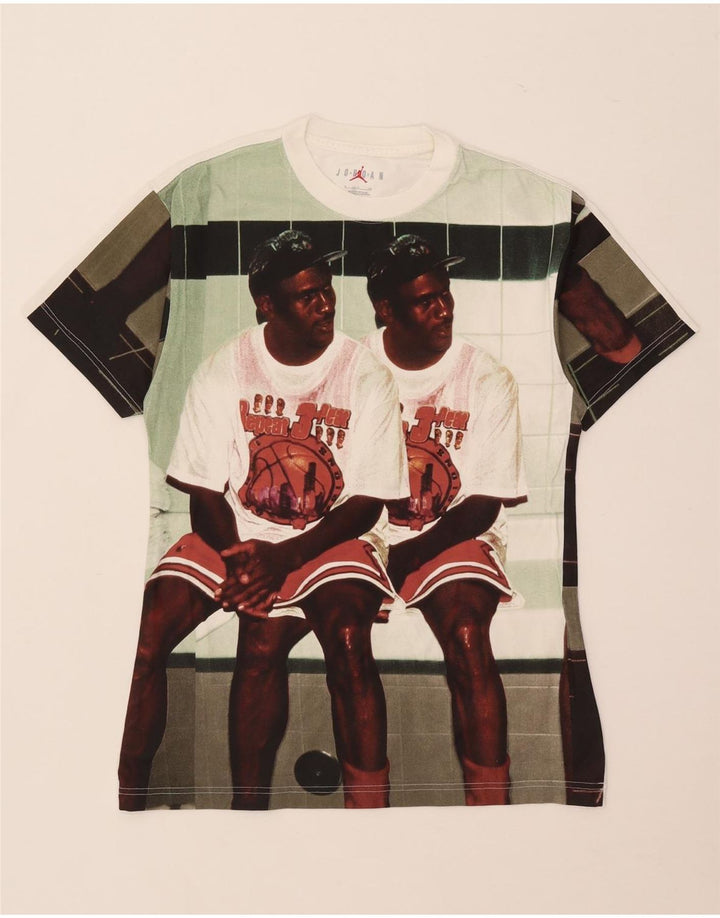 Jordan Herre Michael Jordan Grafisk T-Shirt Top Lille Hvid