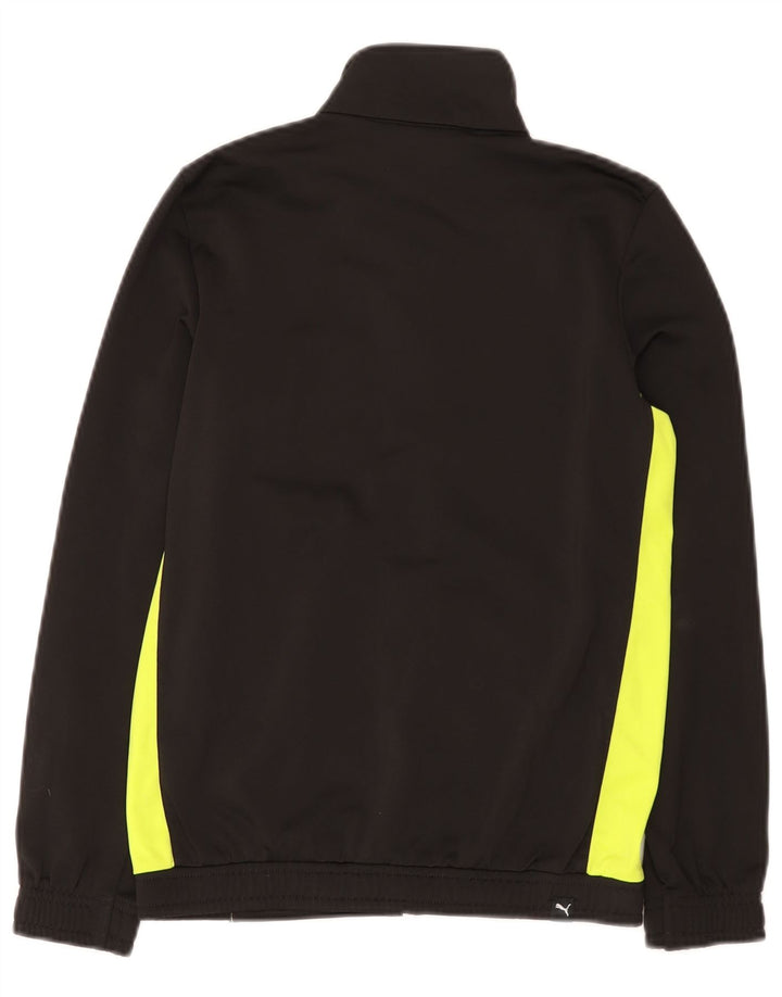 Puma Boys Graphic Tracksuit Top Jacket 11-12 Years Black Colourblock