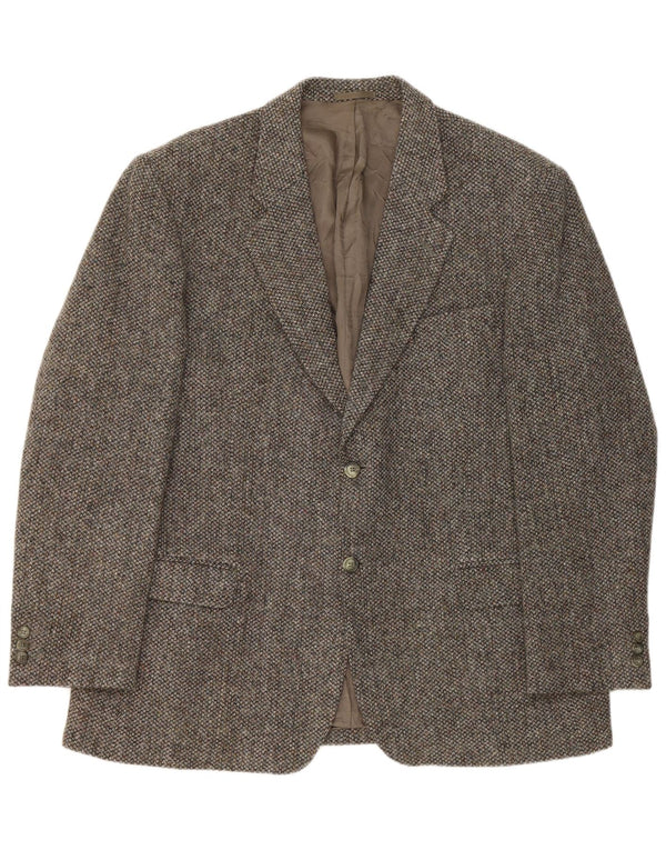 Męska marynarka Harris Tweed UK 44 2XL Szara nowa wełna