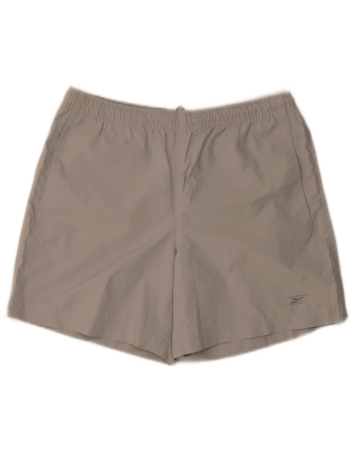 Reebok Short de Sport Homme Gris Moyen