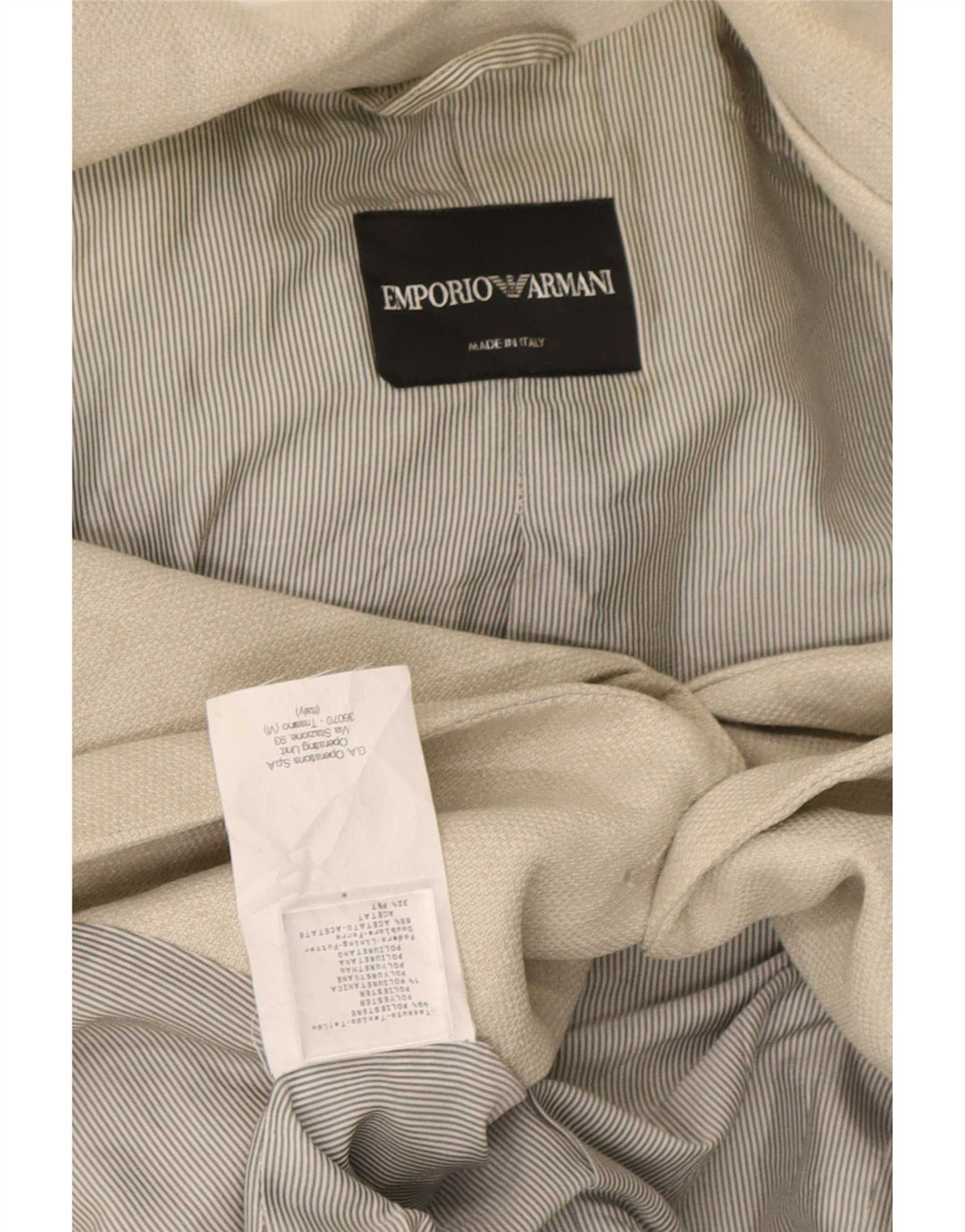 Emporio Armani Damen 2-Knopf-Blazerjacke IT 40 Small Grau Polyester