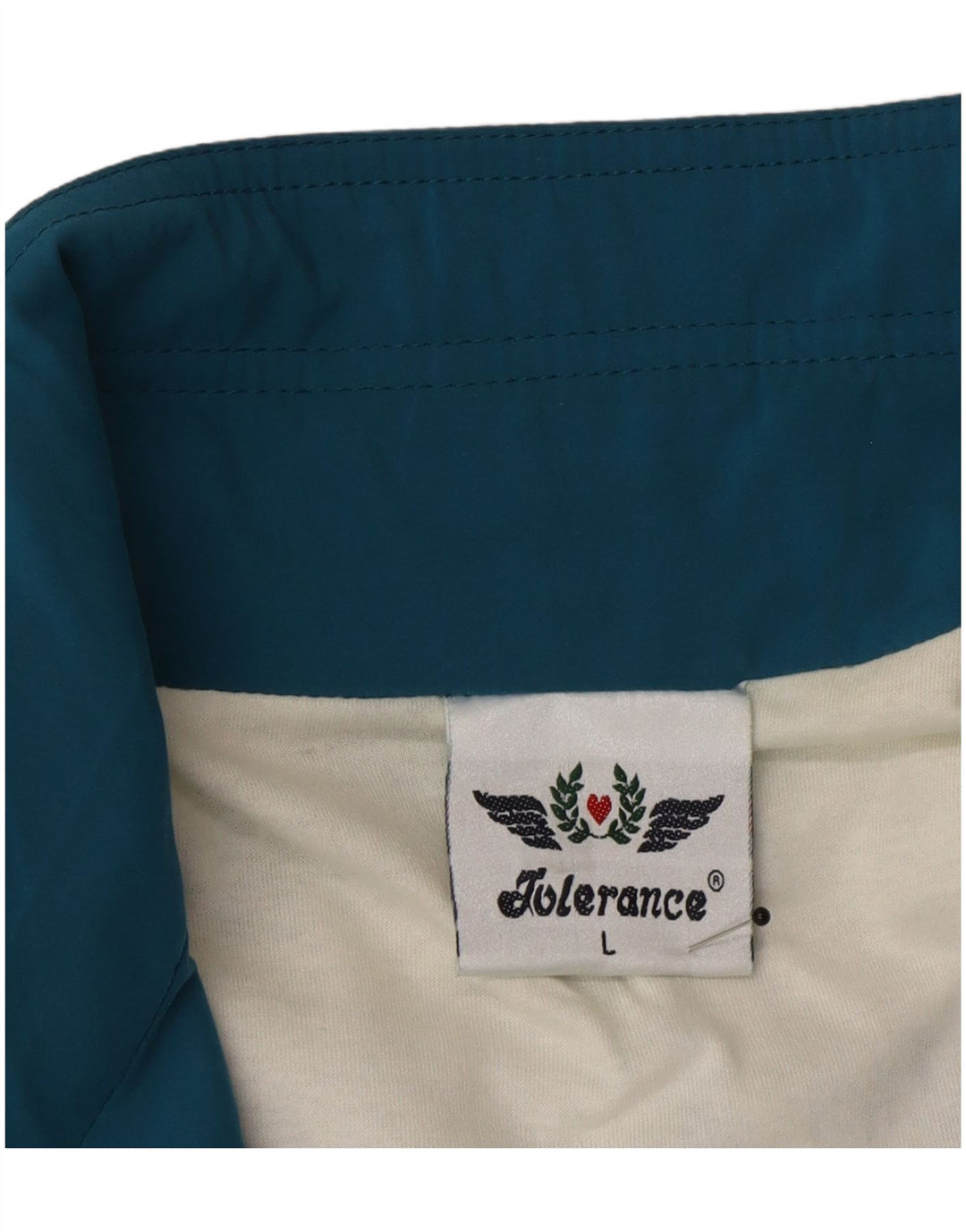 Vintage Mens Tracksuit Top Jacket Large Blue Colourblock Microfibers