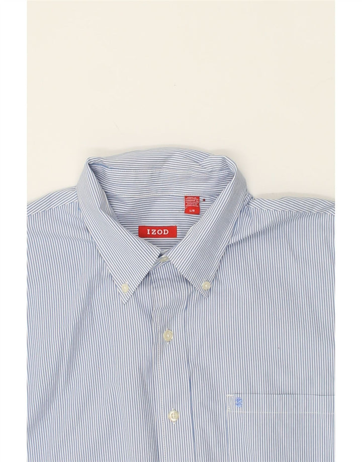IZOD Mens Shirt Large Blue Pinstripe Cotton Vintage Izod and Second-Hand Izod from Messina Hembry 