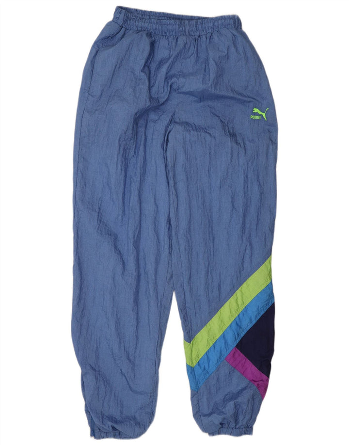 Puma Mens Tracksuit Trousers Joggers Medium  Blue Colourblock Polyamide