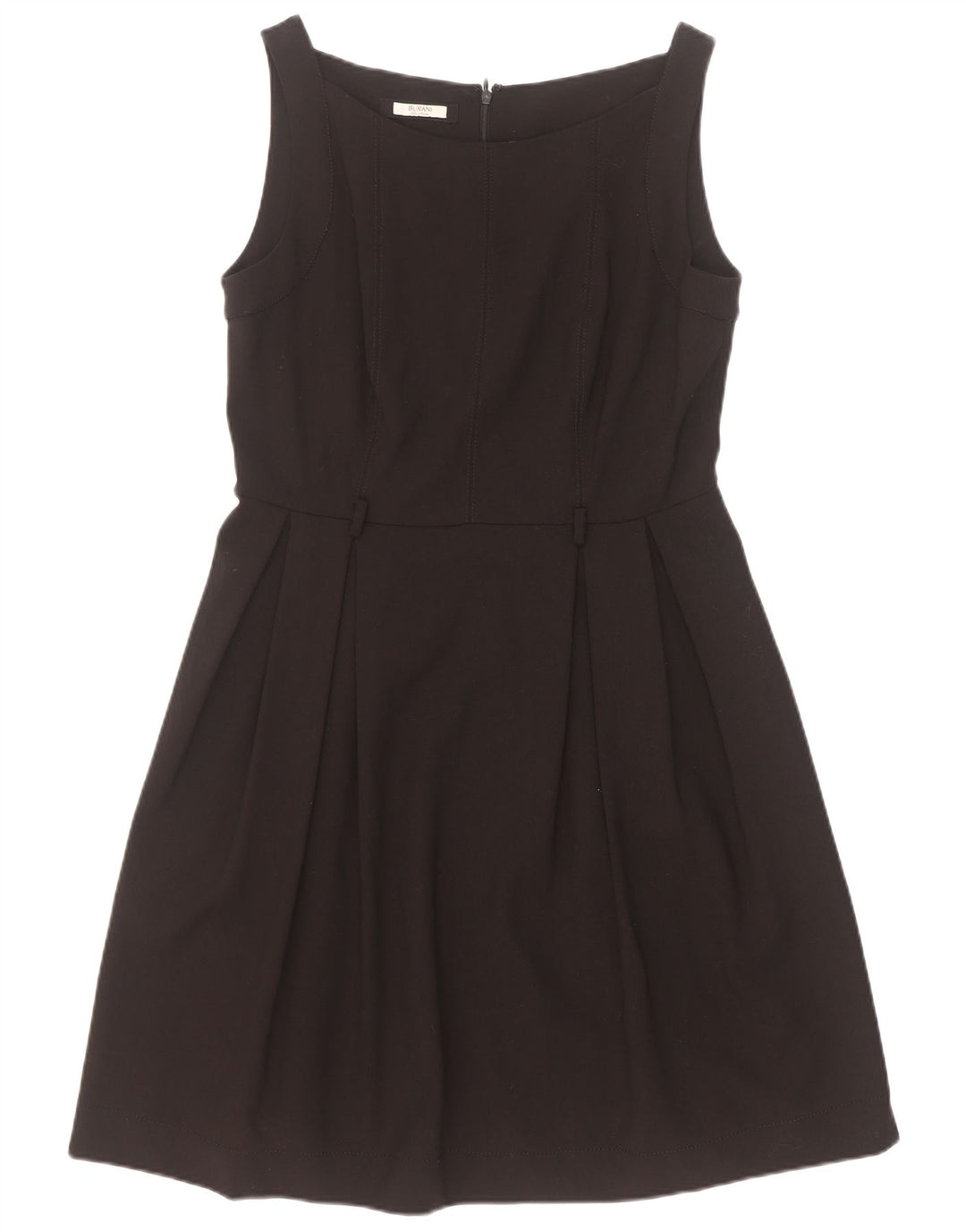 Vintage Womens Sleeveless A-Line Dress UK 12 Medium Black