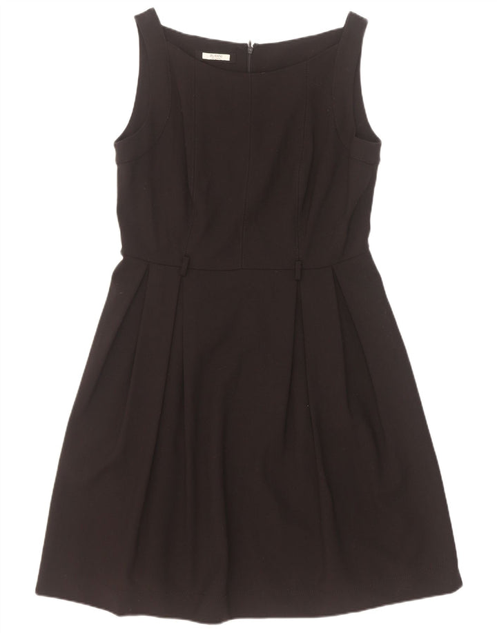 Vintage Womens Sleeveless A-Line Dress UK 12 Medium Black