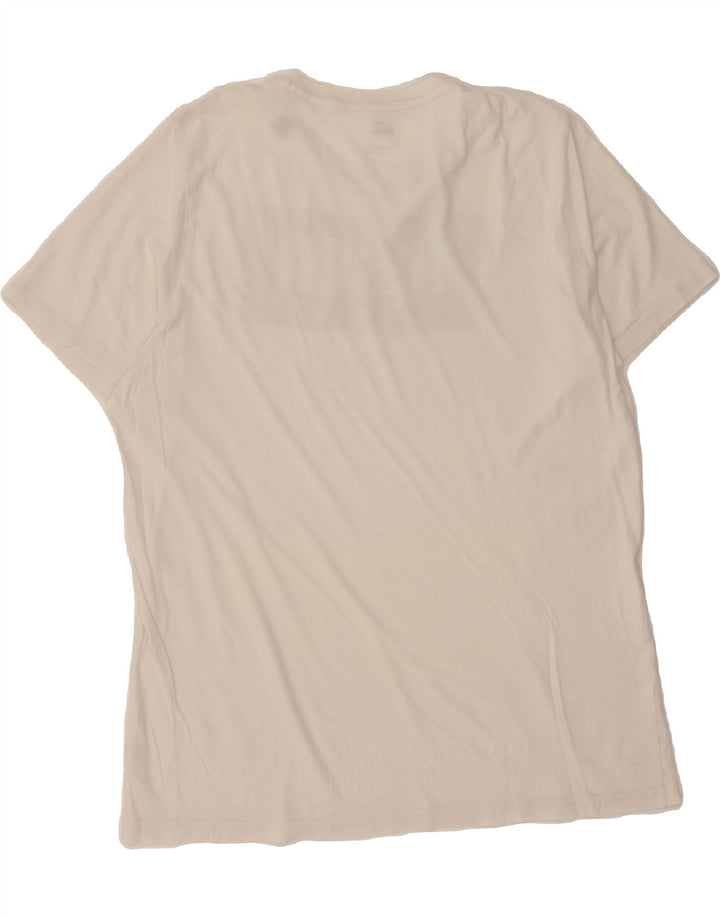 PUMA Mens Graphic T-Shirt Top Large White Vintage Puma and Second-Hand Puma from Messina Hembry 