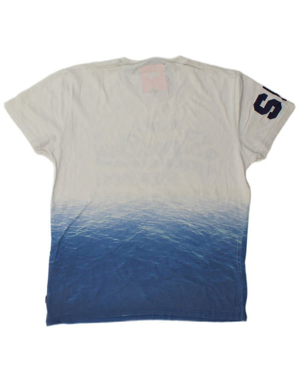 Superdry Camiseta con gráfico gráfico de algodón en bloques de color blanco grande para hombre