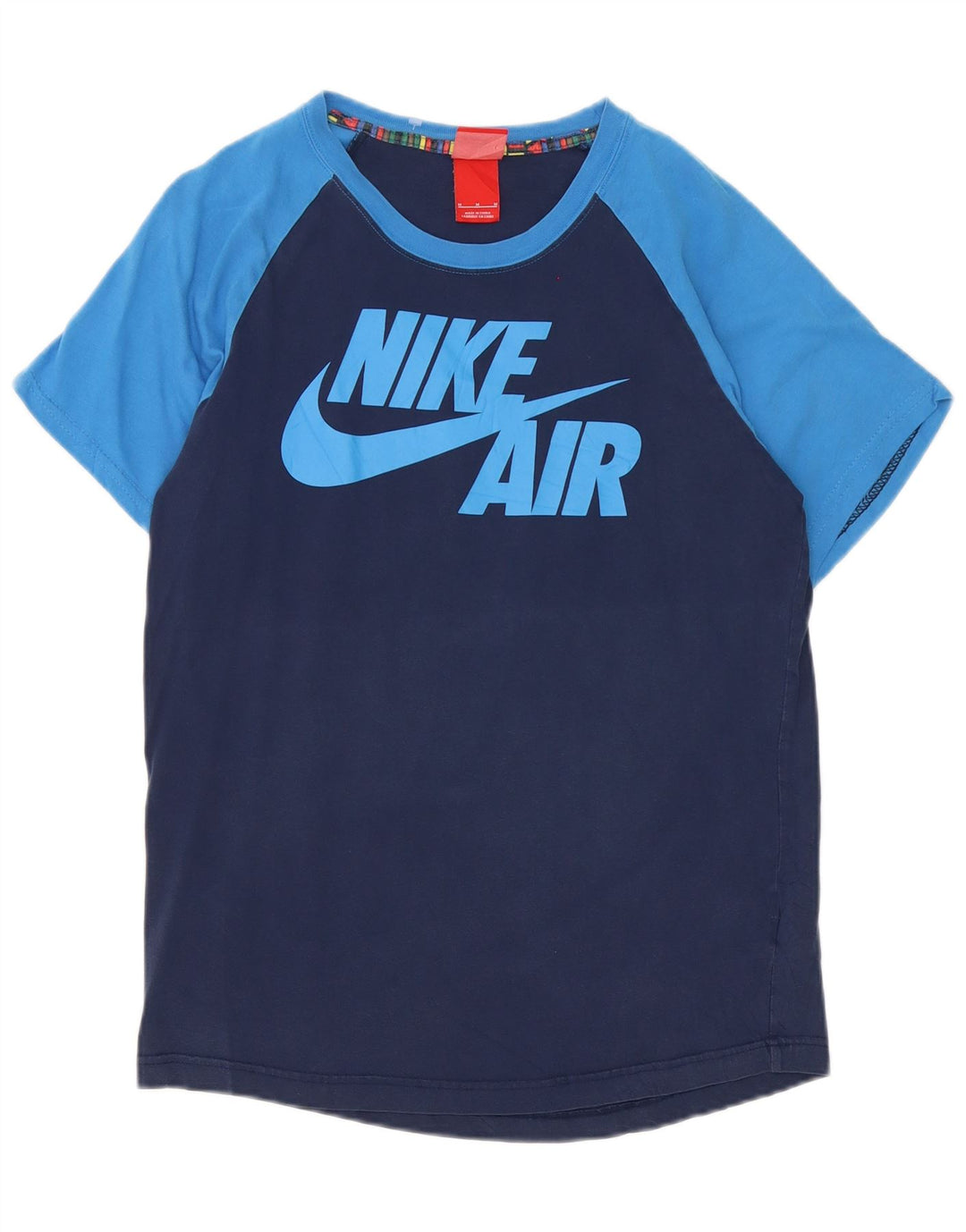 T-shirt grafica da uomo Nike Top in cotone color block medio blu navy