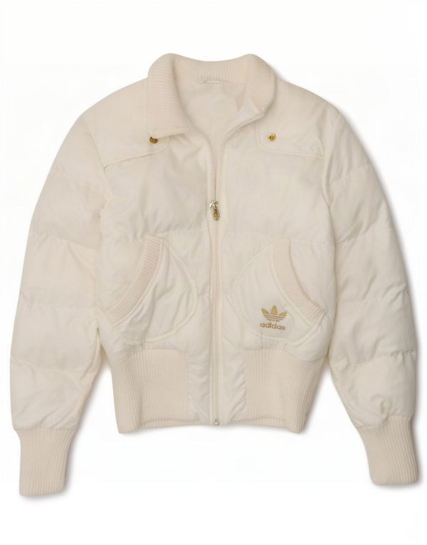 Adidas ženska jakna s podstavljenom grafikom UK 10, mali bijeli poliester