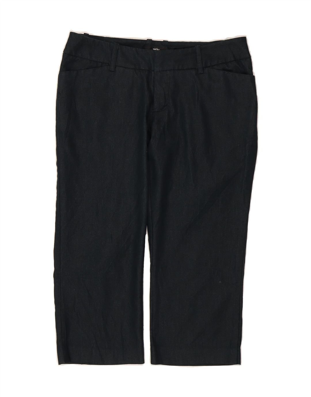 MOSSIMO Womens Stretch Capri Trousers US 8 Medium W31 L21 Navy Blue Vintage Mossimo and Second-Hand Mossimo from Messina Hembry 