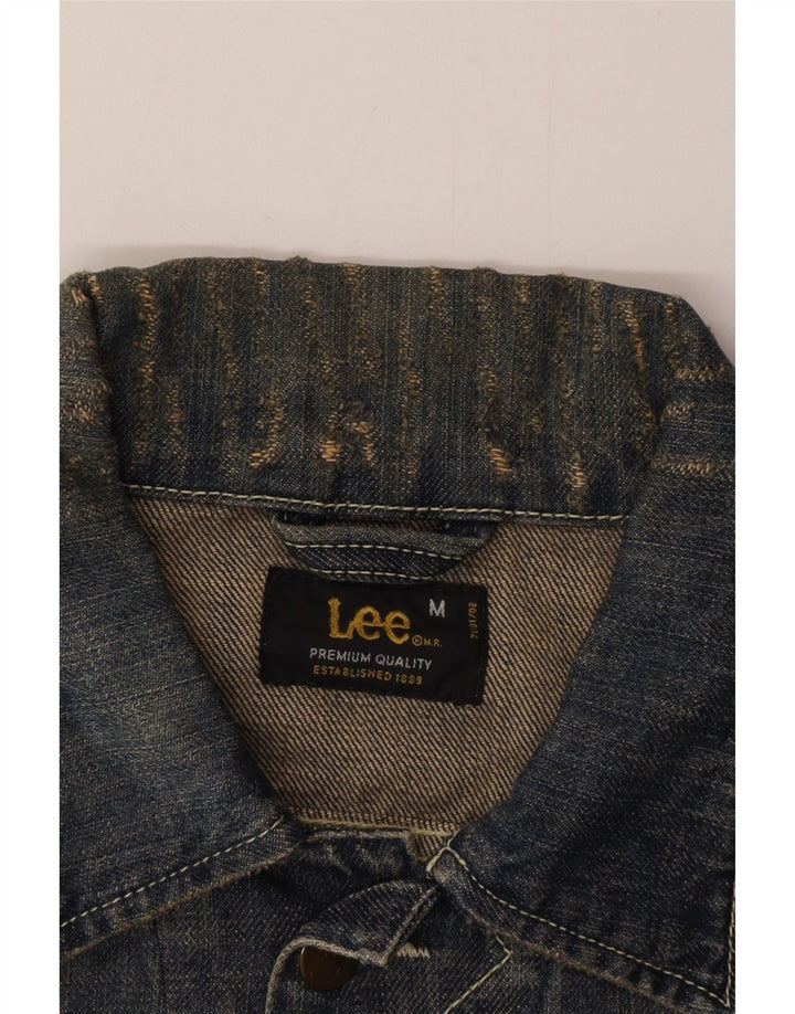 Lee Damen Jeansjacke UK 14 Mittelblaue Baumwolle