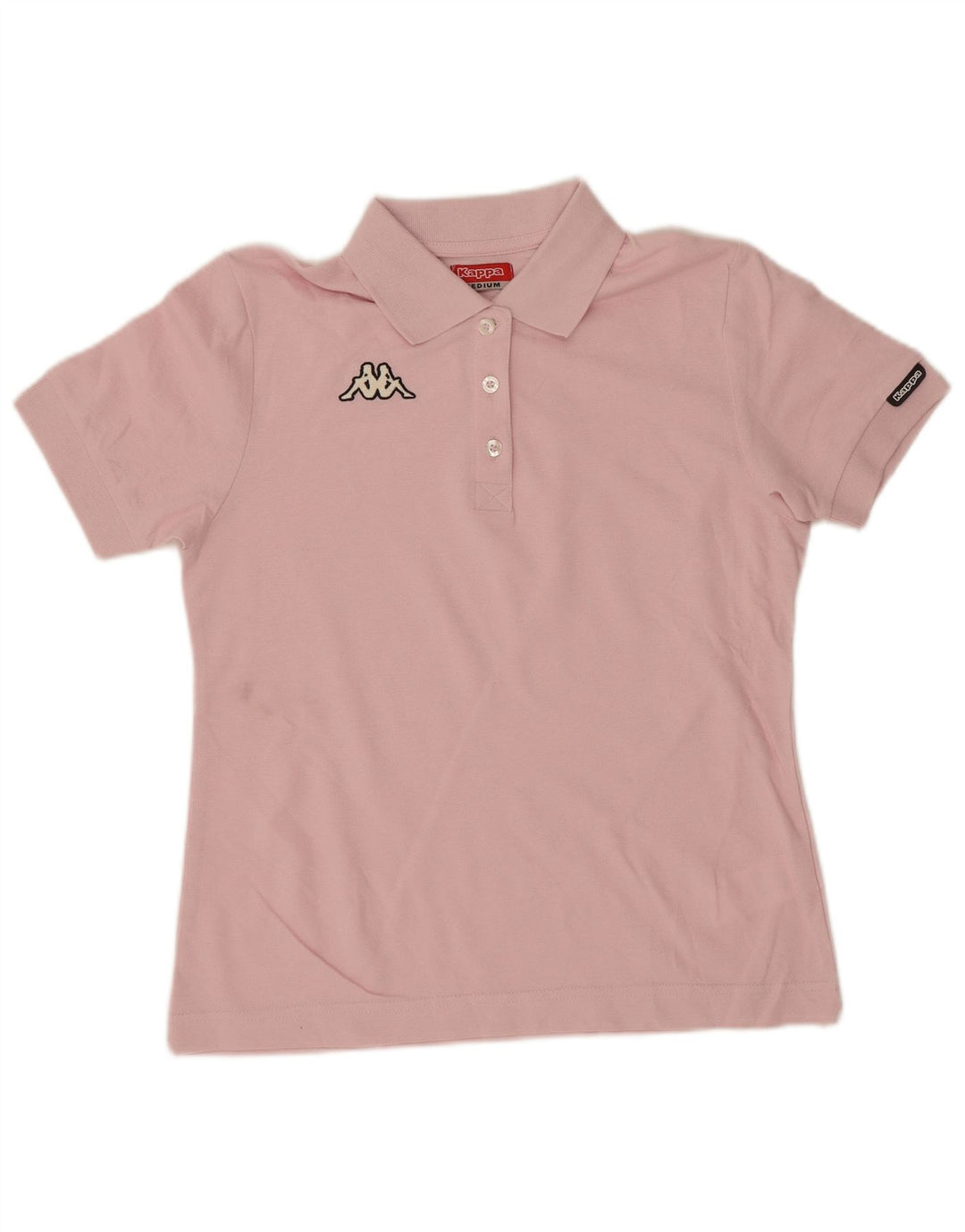 Polo Kappa da donna UK 12 cotone rosa medio