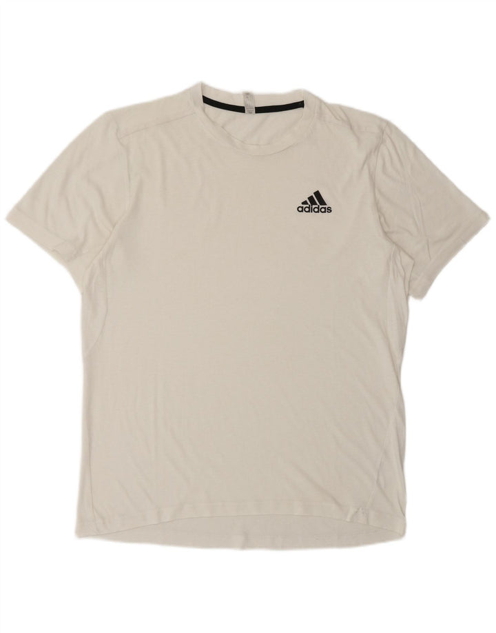 Adidas Mens T-Shirt Top Small White