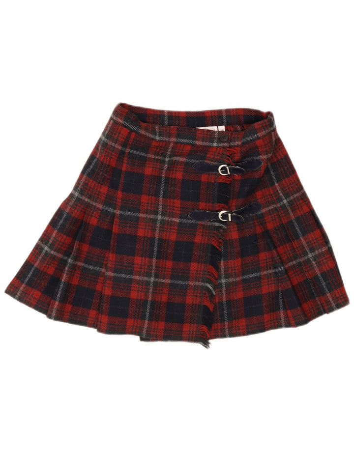 Gonna mini avvolgente da donna Stefanel IT 38 XS W22 lana scozzese rossa