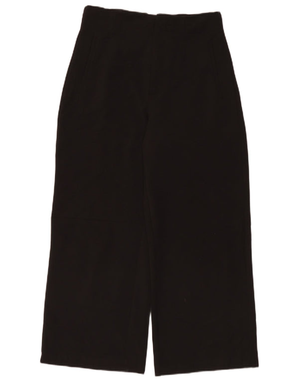 Zara Dame Højtaljede Brede Ben Casual Bukser Medium W28 L26 Sort