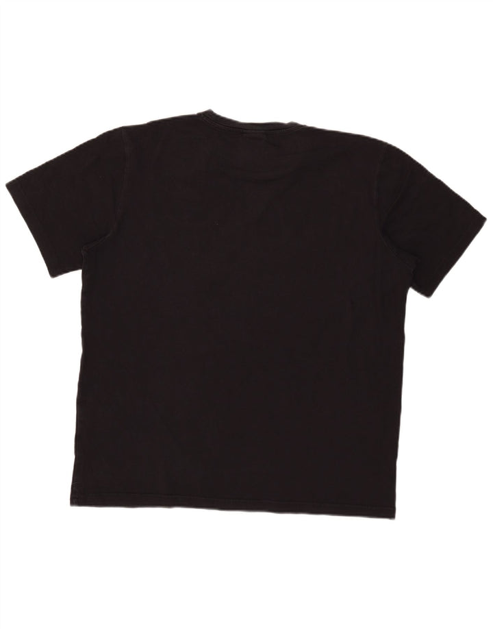 Champion Herre Smiley Grafisk T-Shirt Top Stor Sort