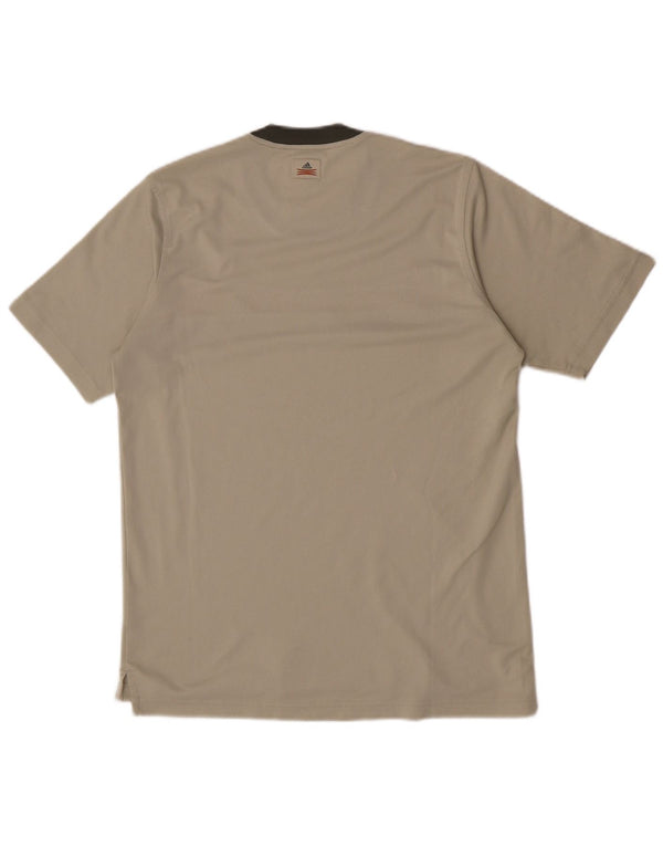 Adidas Herre T-shirt Top Medium Beige Colourblock Polyester