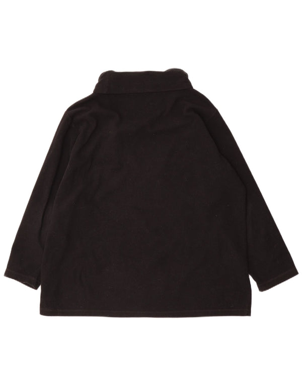 Marks & Spencer Womens Oversized Fleece Jumper UK 18 XL Black Polyester