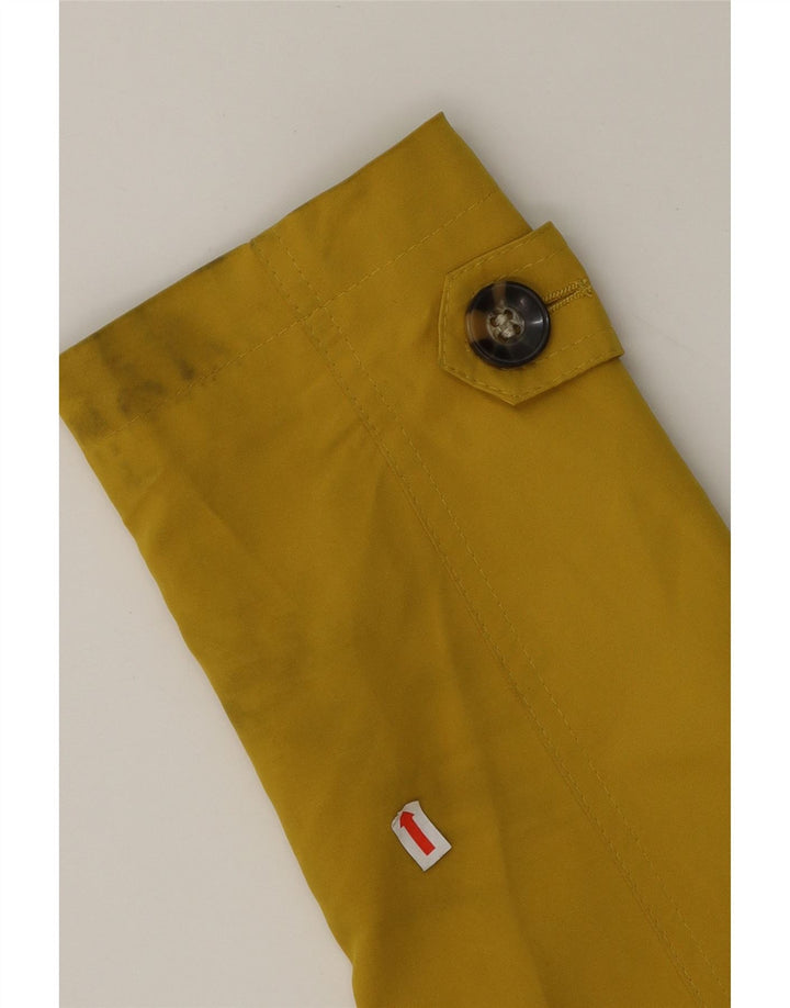 MARKS & SPENCER Womens Trench Coat UK 14 Large Yellow Polyester Vintage Marks & Spencer and Second-Hand Marks & Spencer from Messina Hembry 