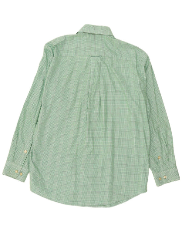 Camicia in flanella da uomo Orvis in cotone a quadri verdi grandi