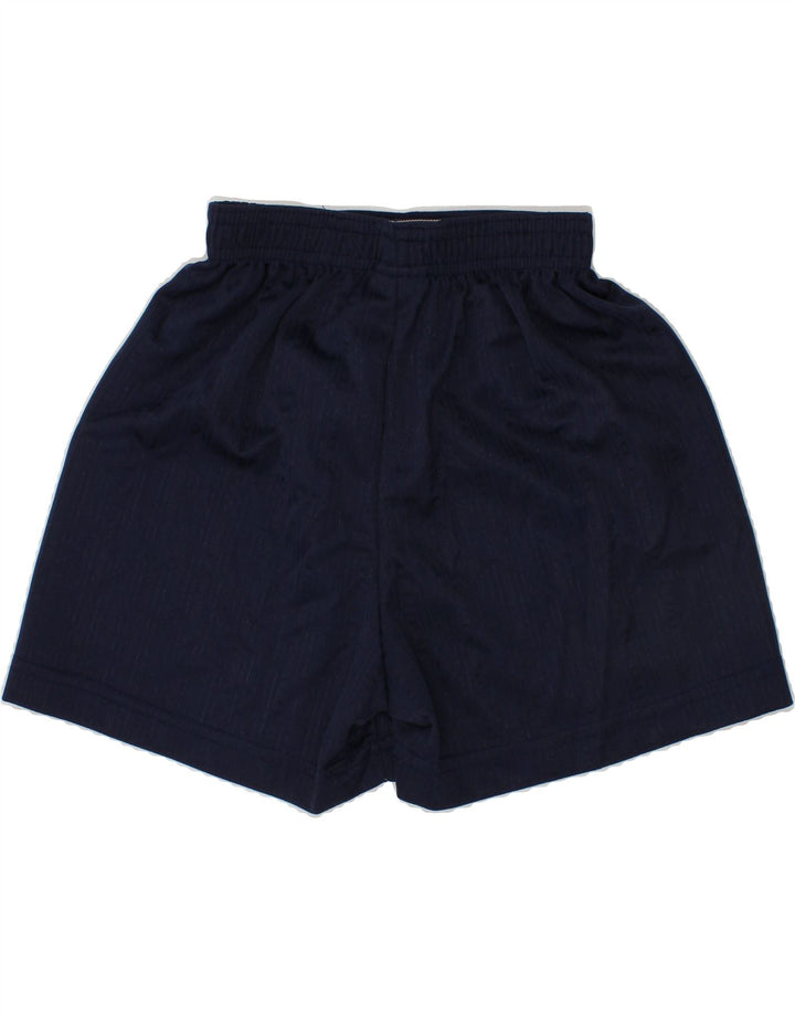 UMBRO Boys Sport Shorts 5-6 Years Navy Blue Striped Polyester Vintage Umbro and Second-Hand Umbro from Messina Hembry 