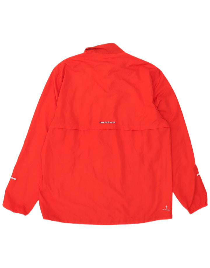 New Balance Mens Graphic Tracksuit Top Jacket XL Red Polyester