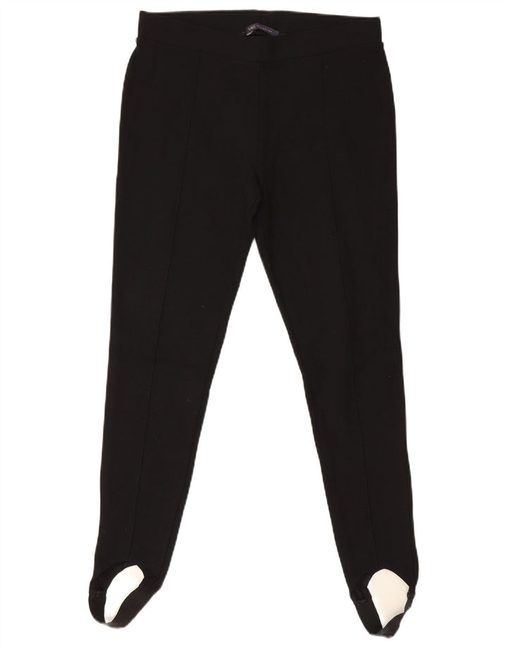 Marks & Spencer Damen Steigbügel-Leggings UK 12 Mittelschwarze Viskose