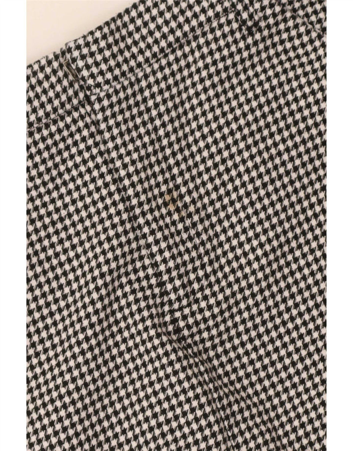 Zara Damen Chinoshorts Small W26 Schwarzer Hahnentritt