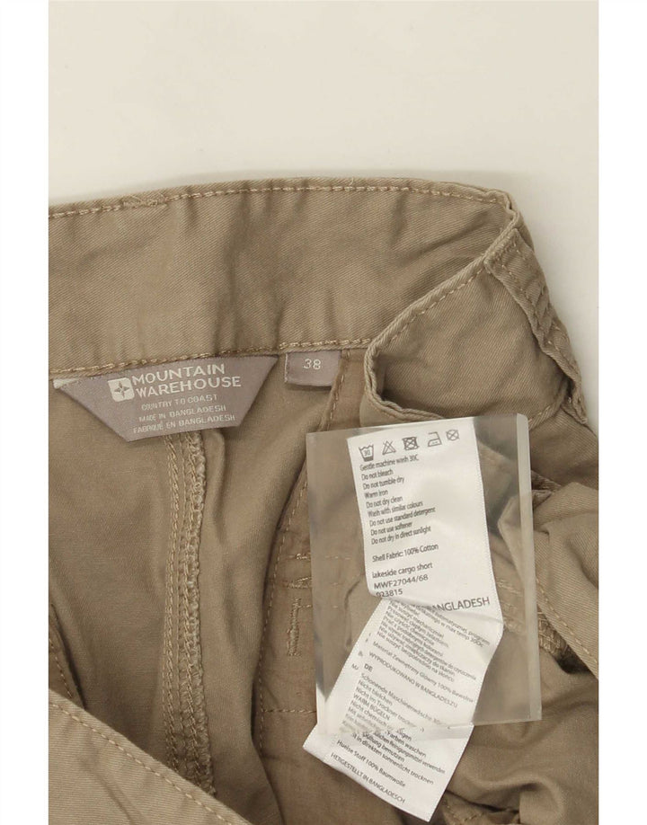 Mountain Warehouse Mens Cargo Shorts W38 XL Khaki Cotton