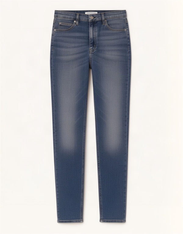 Calvin Klein Womens Slim Jeans W33 L27 Blue Cotton