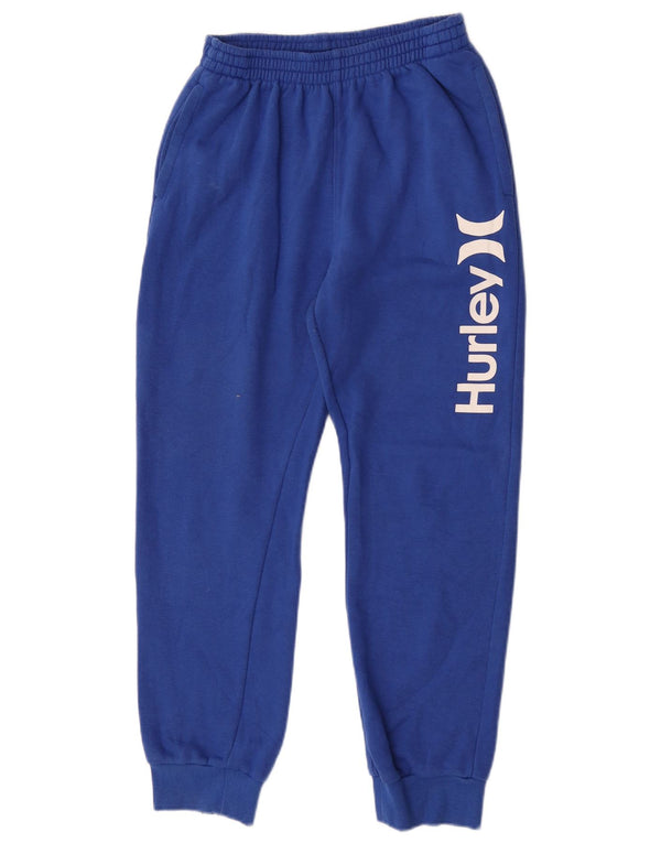 Hurley Boys Graphic Chándal Pantalones Joggers 15-16 Años Azul Algodón