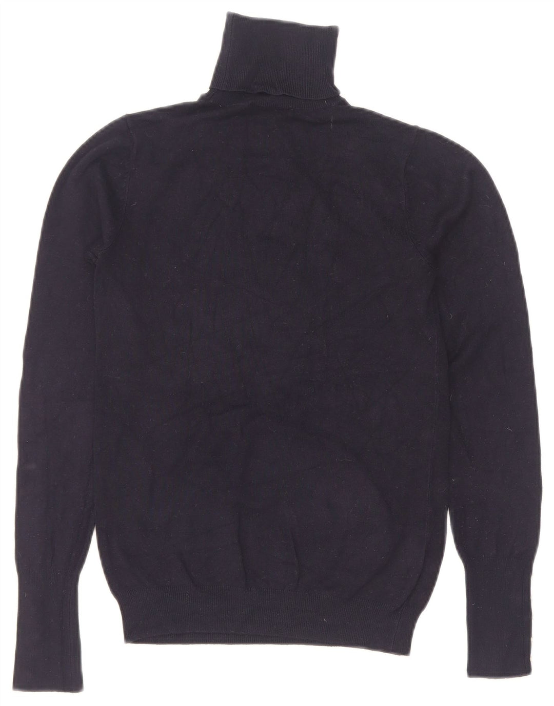 Zara Womens Roll Neck Jumper Sweater UK 8 Small Navy Blue