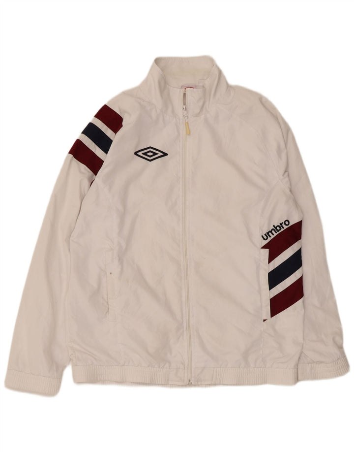 Umbro Træningsdragt til mænd Topjakke XL Hvid Colourblock Polyester Sports