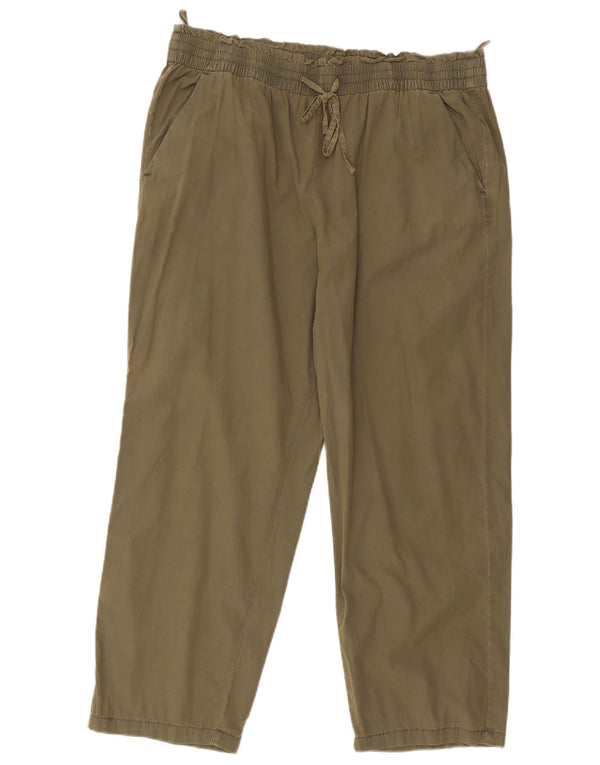 Marks & Spencer Damen gerade Chinohose UK 18 XL W36 L26 Khaki