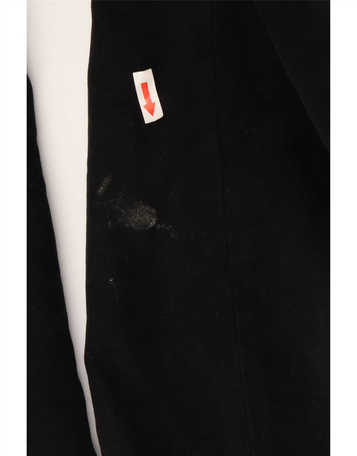 Massimo Dutti Mens Overcoat EU 48 Medium Black Cotton