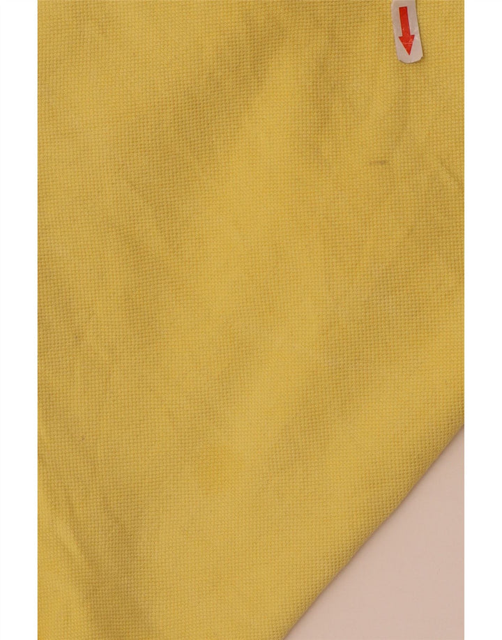 Champion Womens Polo Shirt UK 12 Medium Yellow Cotton
