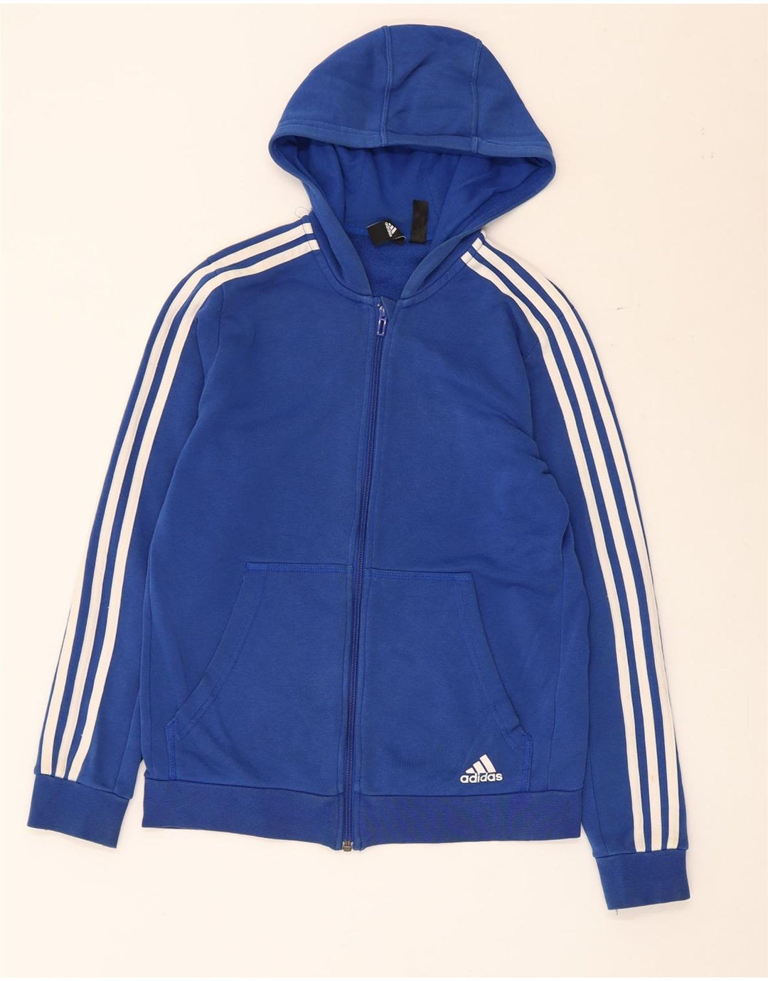 Adidas Boys Zip Hoodie Sweater 13-14 Years Blue