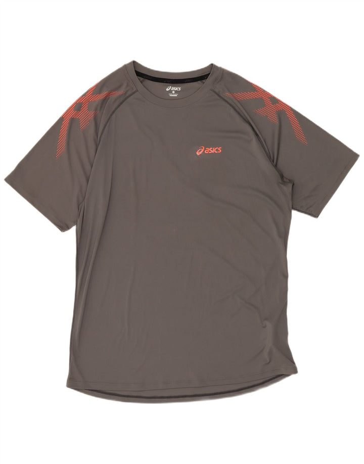 Asics Herre Grafisk T-Shirt Top XL Grå Polyester Sports