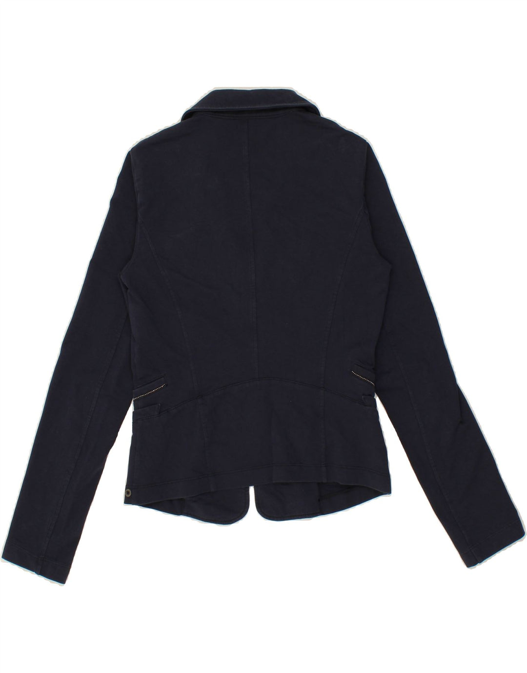 PENNY BLACK Womens Blazer Jacket UK 8 Small Navy Blue Cotton Vintage Penny Black and Second-Hand Penny Black from Messina Hembry 